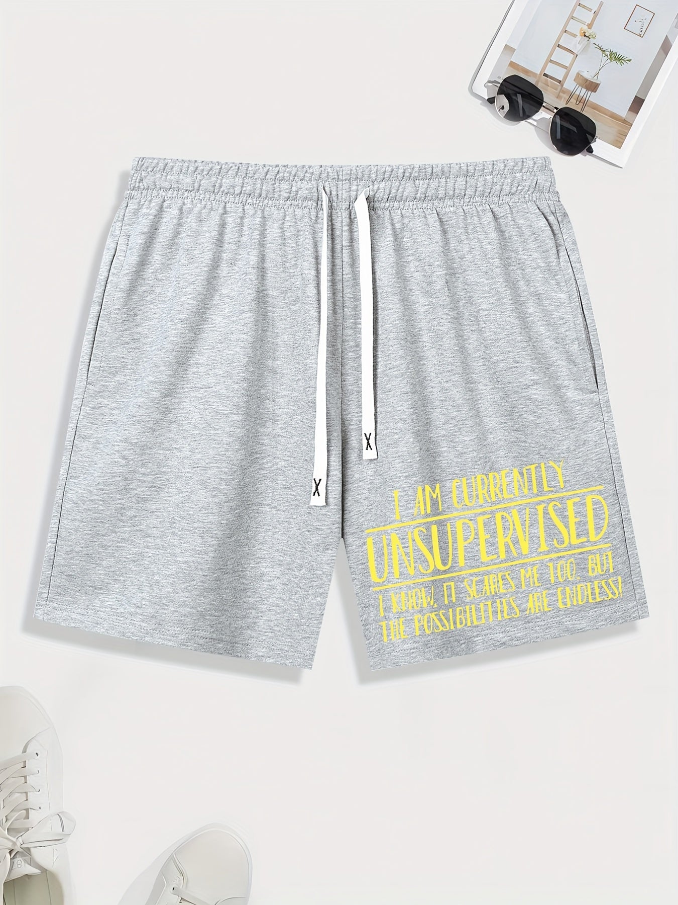 Men's Printed Drawstring Shorts for Summer