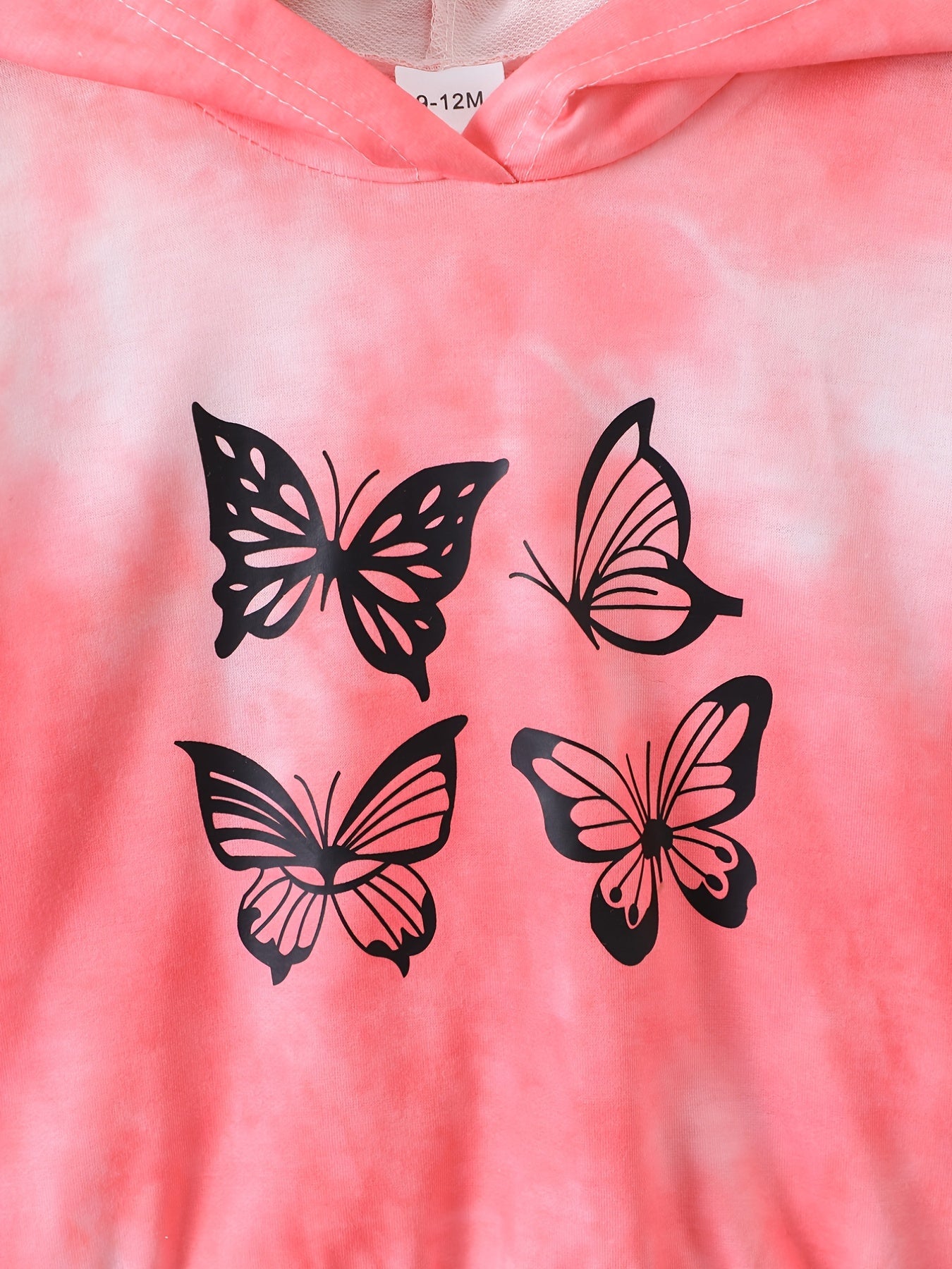 Toddler Tie Dye Butterfly Hoodie Sweatshirt for Girls