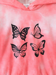 Toddler Tie Dye Butterfly Hoodie Sweatshirt for Girls