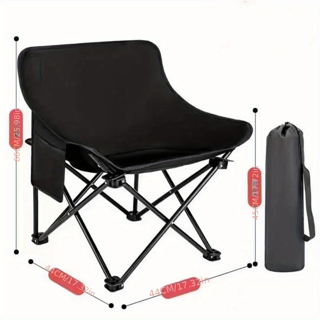 High Back Folding Camping Chair Lightweight & Sturdy Steel Portable Chair