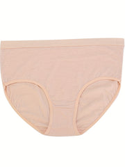 3 Pack Plus Size Basic Underwear Set Women's Plus Solid Panty
