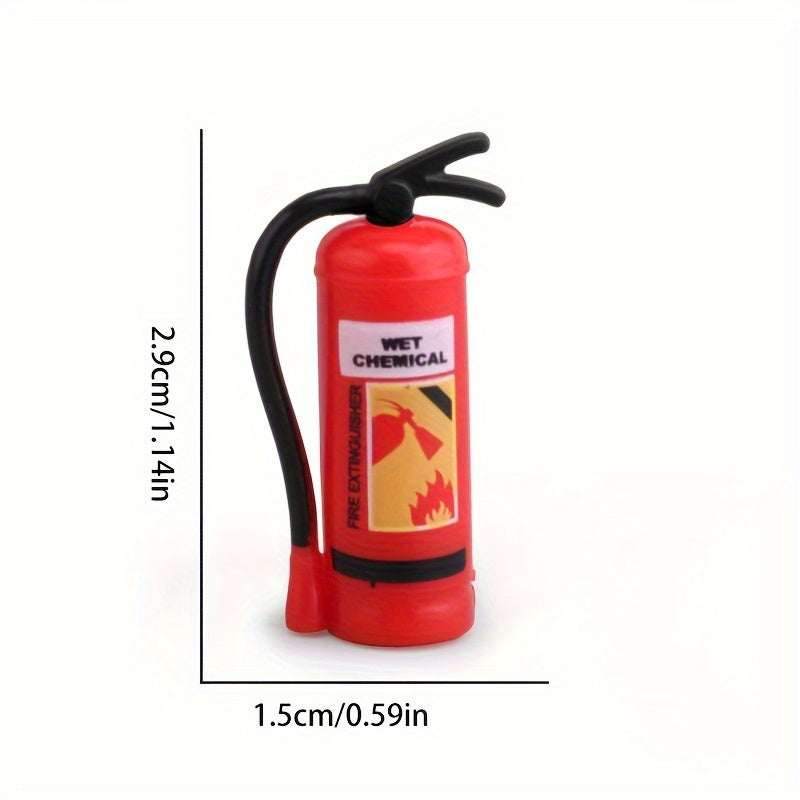 Dollhouse Fire Extinguisher Set ABS Scene Accessories Ideal Decor Play Gift