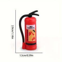Dollhouse Fire Extinguisher Set ABS Scene Accessories Ideal Decor Play Gift