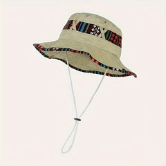 Wide Brim Bucket Hat Outdoor Sun Hat Vintage Hats