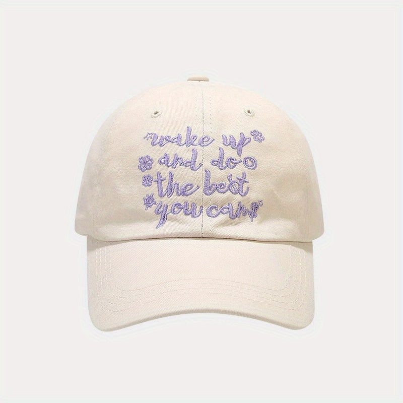 Candy Baseball Cap Wake Up And Do The You Can Embroidery Sun Hat