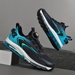 Men's Rotary Buckle Sneakers Air Cushion Athletic Shoes Shock absorbing
