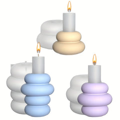 Candlestick Silicone Mold for DIY Cement Gypsum Resin Candle Aromatherapy