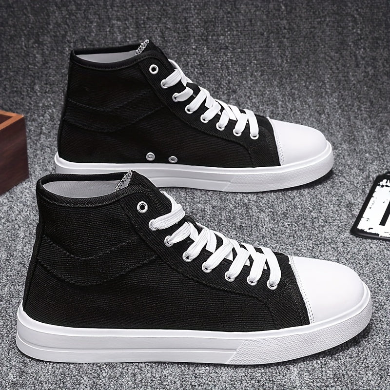 Women's Mid Top Canvas Shoes Casual Lace Up Outdoor Shoes