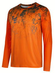 Men's Tie Dye Long Sleeve Motorcycle T-shirt