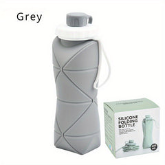 600ml Silicone Folding Water Cup Leakproof Portable Bottle for Outdoor Sports