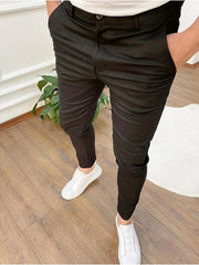 Men s Vintage Style Slim Fit Dress Pants for Business Party
