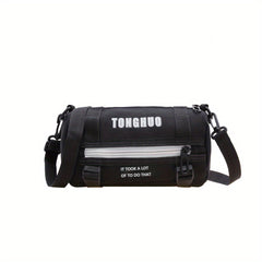Casual Cylindrical Bag For Boys Outdoor Camping Hiking Travel Crossbody Bag