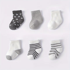 6 Pairs Baby Boys Casual Breathable Short Socks for All Seasons