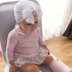 Rhinestone Baby Hat with Big Bow