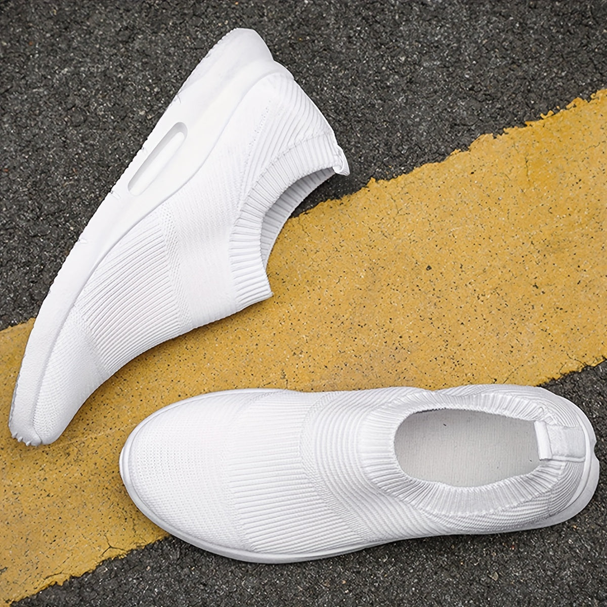 Women's Knitted Sock Sneakers Slip On Low Top Walking Shoes