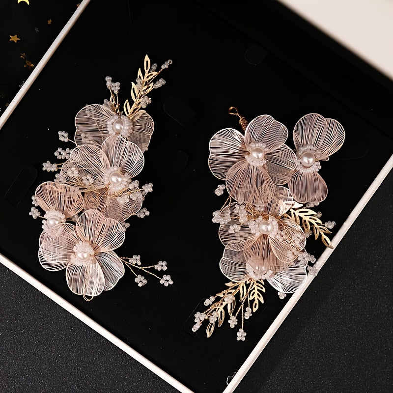Faux Pearl Crystal Wedding Hair Clip