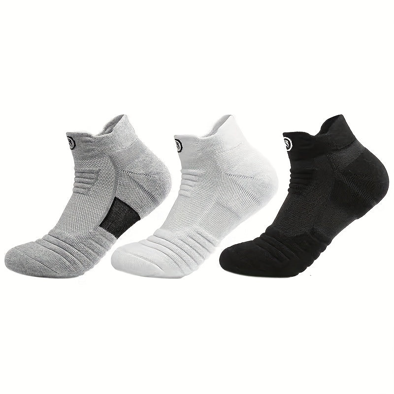 3 Pairs Cotton Anti slip Low cut Socks for Sports