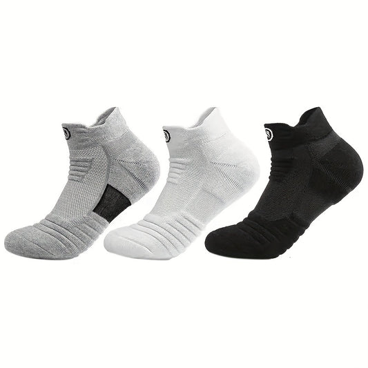 3 Pairs Cotton Anti slip Low cut Socks for Sports