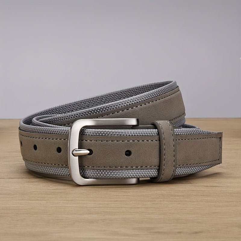 Adjustable Square Buckle Men's Belt for Christmas Birthday Gift