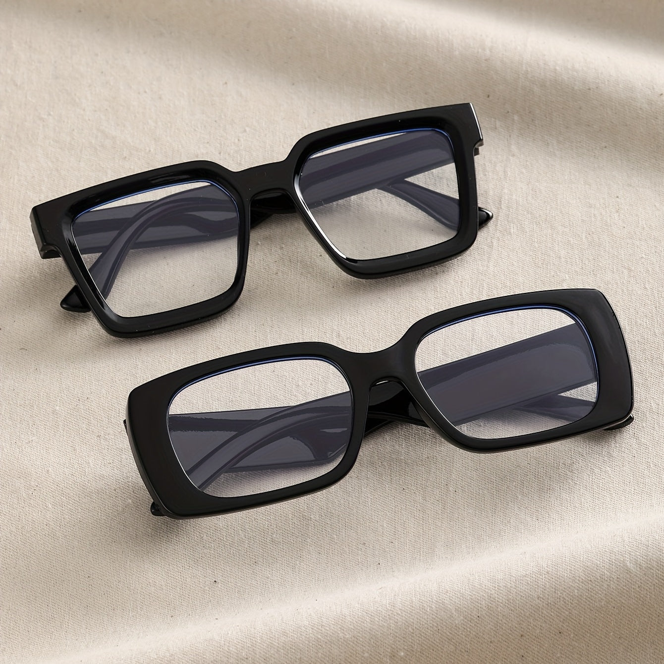 Clear Lens Glasses Rectangle Frame Eyeglasses Anti Light Eyewear