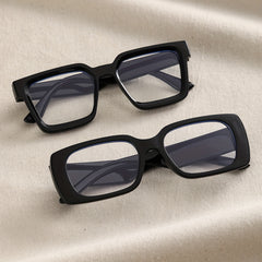 Clear Lens Glasses Rectangle Frame Eyeglasses Anti Light Eyewear