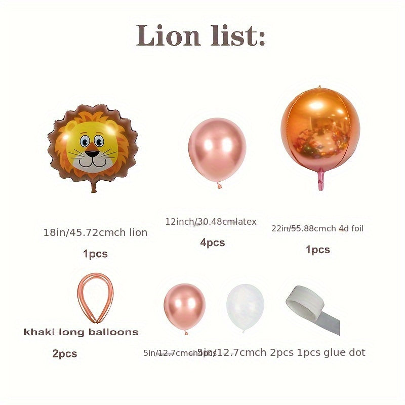 4D Forest Animal Balloon Set - Party Decoration Balloon Set