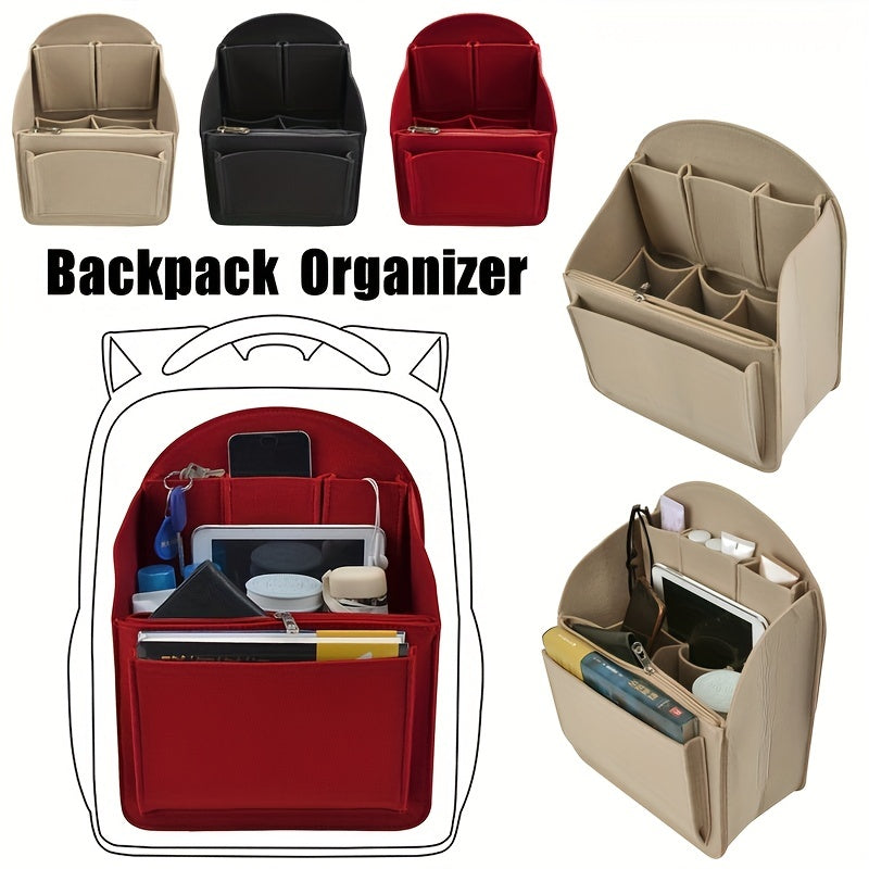 Large Capacity Cosmetic Bag Travel Organizer Felt Makeup Organizer
