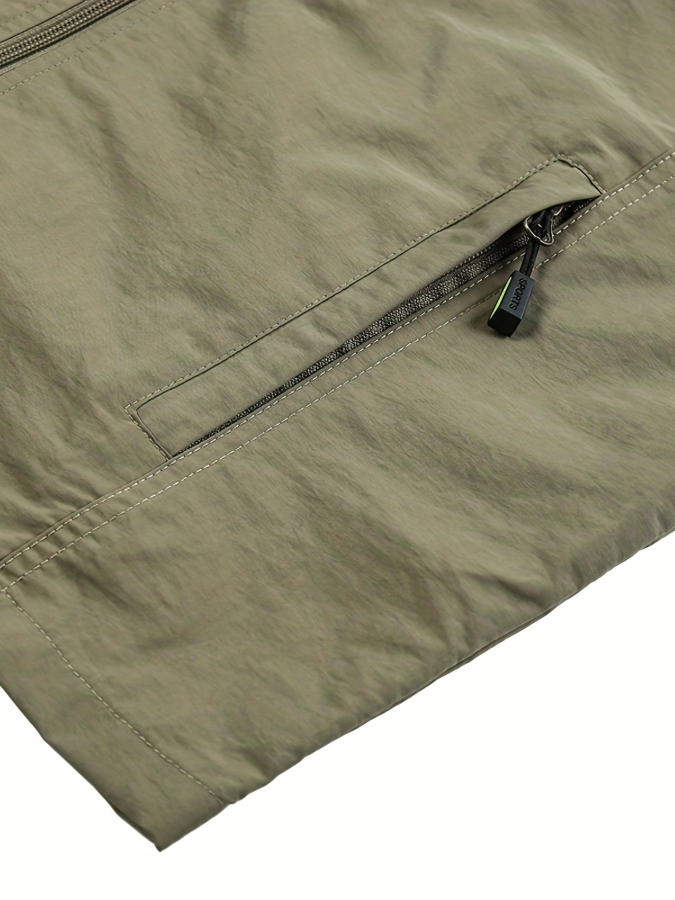 Men's Zipper Pockets Cargo Vest with Hood