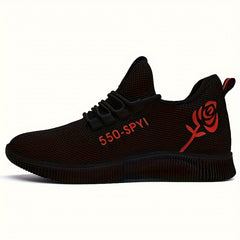 Rose Print Lightweight Running Shoes Soft Bottom Outdoor Sneaker