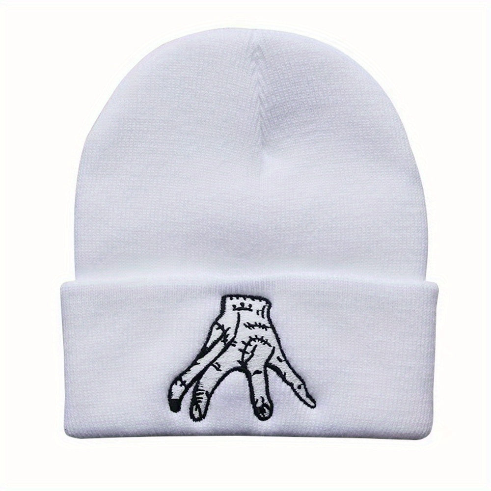 Embroidery Beanie Hip Hop Knit Hat Warm Knit Hat Unisex Casual Ski Hats