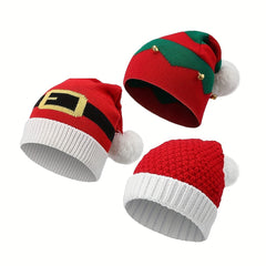 Christmas Plus Fleece Knitted Hat Creative Gift Christmas Accessories