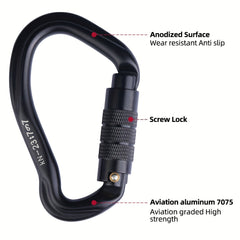 23KN Heavy Duty Carabiner Clips for Hiking Camping Travel