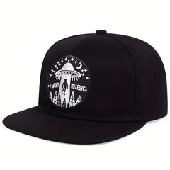 Alien Embroidery Snapback Hat Hip Hop Spaceship Baseball Cap
