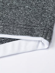 Men's Casual Hoodie Stretchy Long Sleeve Hooded Sweatshirt