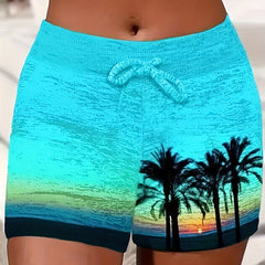 Beach Print Ombre High Rise Skinny Yoga Leggings