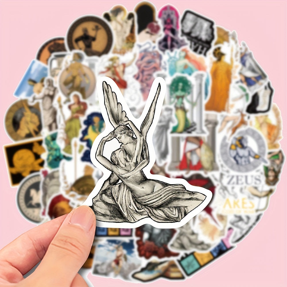 50pcs Greek Mythology Aesthetics Christmas Stickers Waterproof Graffiti Decor