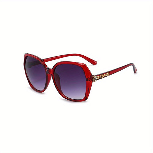 Vintage Oversized Square Sunglasses Transparent Gradient Classic Eyeglasses