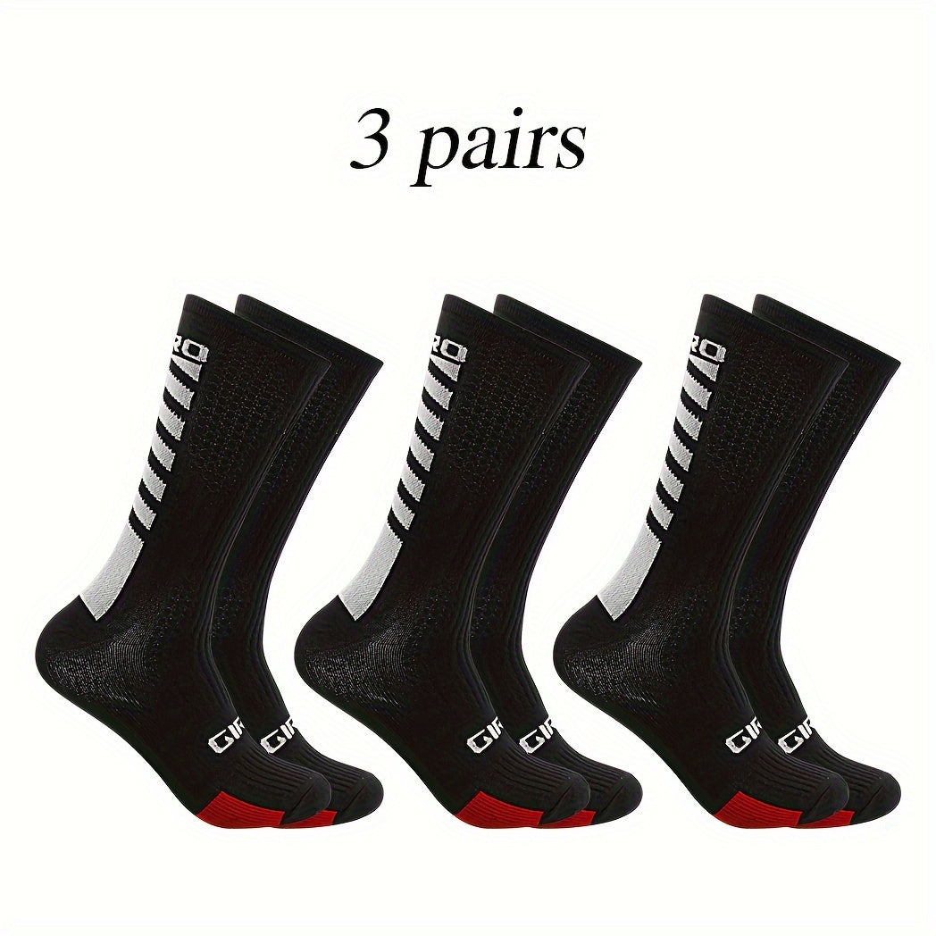 Men's Mid Crew Sport Socks - Sweat Absorbing Nylon Blend - Comfy & Breathable