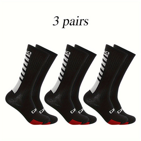 Men's Mid Crew Sport Socks - Sweat Absorbing Nylon Blend - Comfy & Breathable