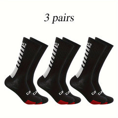 Men's Mid Crew Sport Socks - Sweat Absorbing Nylon Blend - Comfy & Breathable