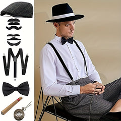 1920s Costume Set for Adults Halloween Cosplay Props