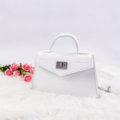 Casual Crocodile Pattern Small Handbag For Girls