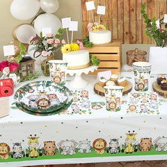 Forest Zoo Theme Party Disposable Tableware Set