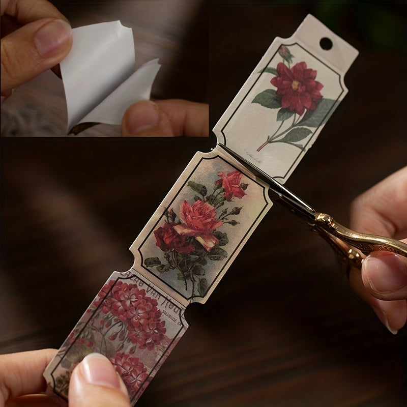 Vintage Renaissance Plant Flower Adhesive Stickers
