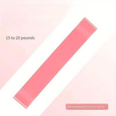 1pc Pink Yoga Resistance Stretch Band TPE Butt Slimming Hip Training Ring