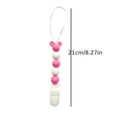 Cute Animal Silicone Pacifier Chain for Newborns