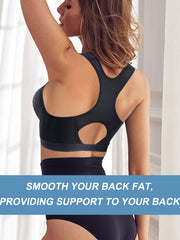 Front Closure Sports Bra Hollow Solid Running Workout Bra
