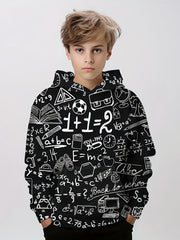 3D Print Boys Hooded Sweatshirt for Spring Fall Kids