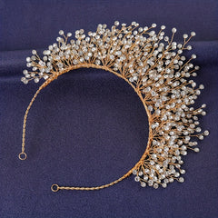 Crystal Rhinestone Bridal Headband Wedding Hair Accessory Tiara for Brides