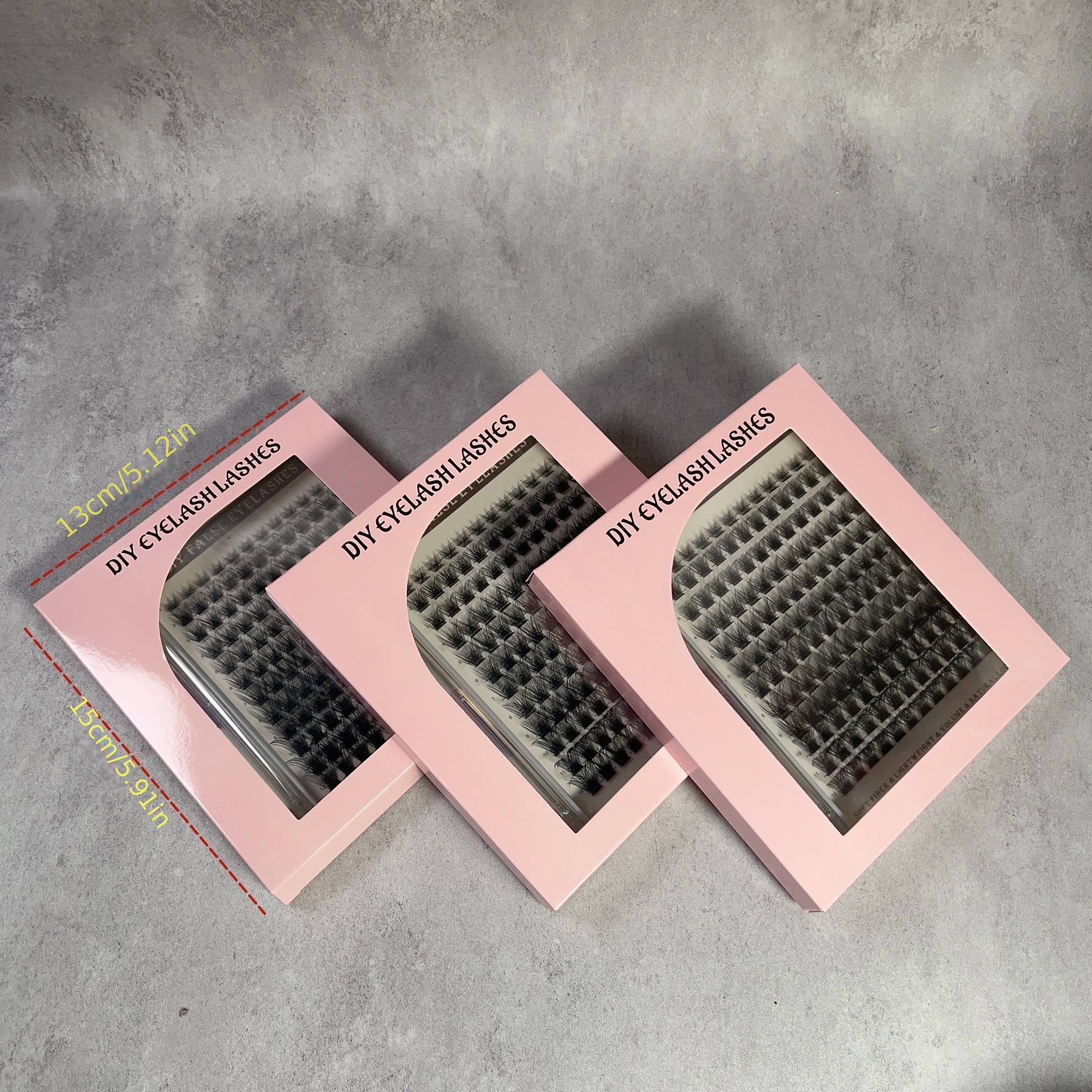 144 Pcs Cluster Eyelash Extension Kit D Curl Volume Wispy Lashes